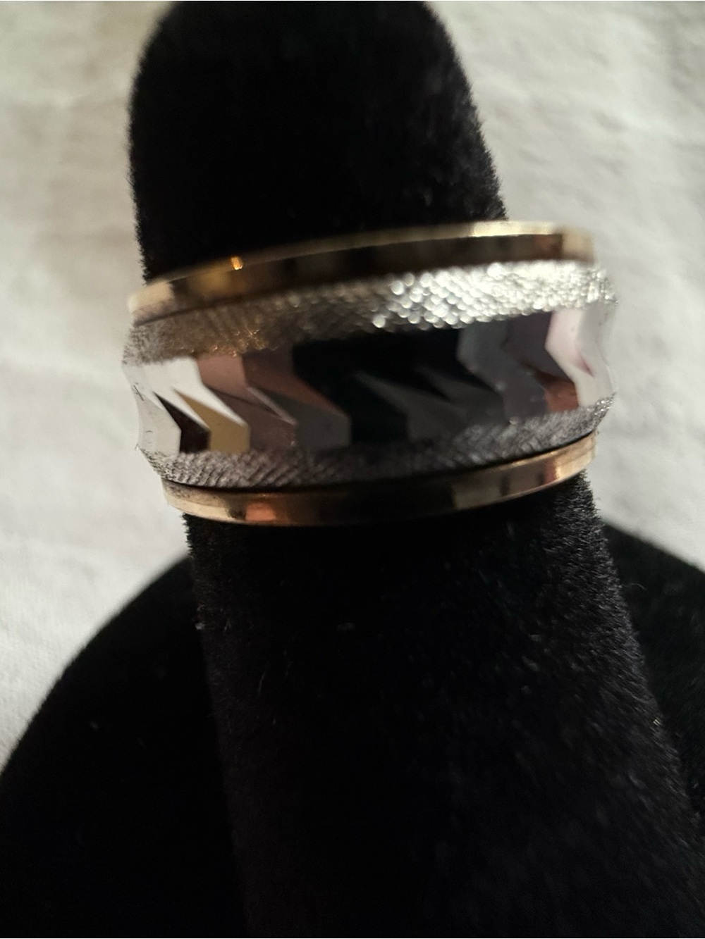 Textured Joseph Esposito Statement Ring - 10k gold and 925 Sterling Silver